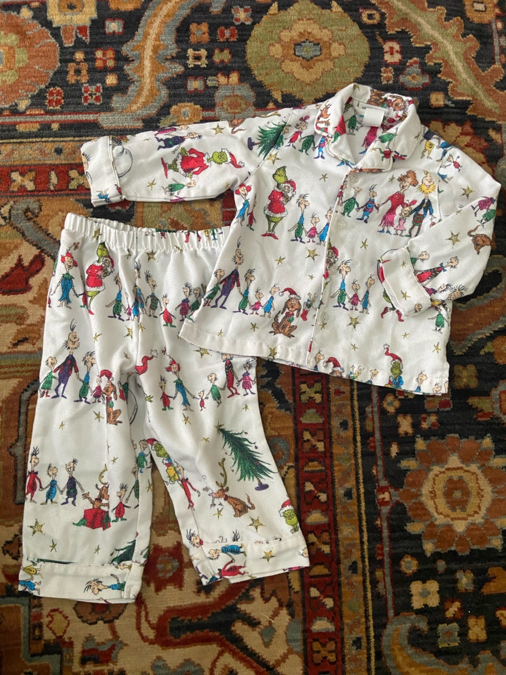 Pottery Barn Kids Grinch Pajama Set 2T